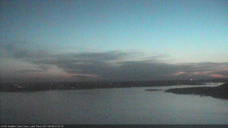 Lake Travis webcam, June 6, 2017 8:30 PM CT