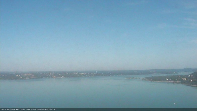 Lake Travis webcam, June 7, 2017 9:00 AM CT