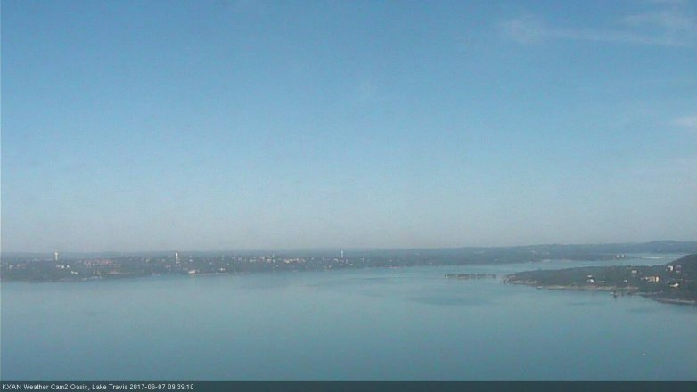 Lake Travis webcam, June 7, 2017 9:10 AM CT