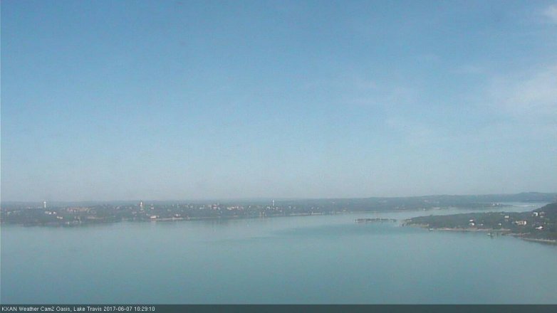 Lake Travis webcam, June 7, 2017 10:00 AM CT