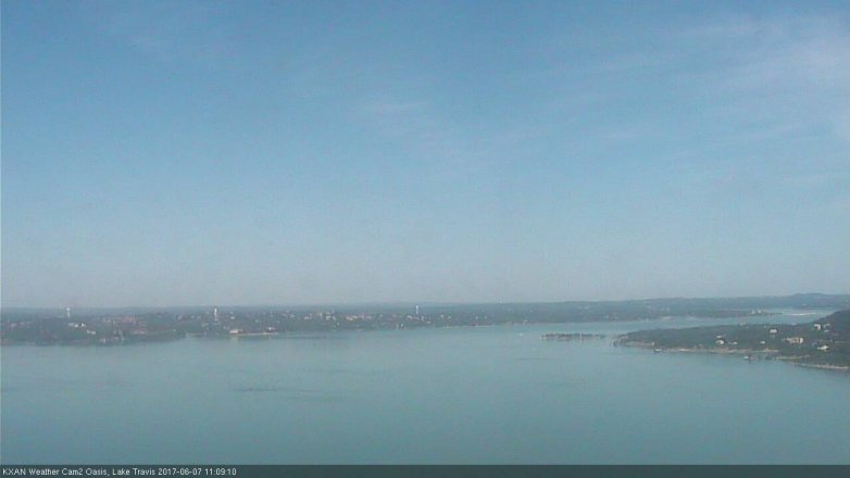 Lake Travis webcam, June 7, 2017 10:15 AM CT