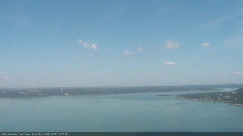 Lake Travis webcam, June 7, 2017 10:50 AM CT