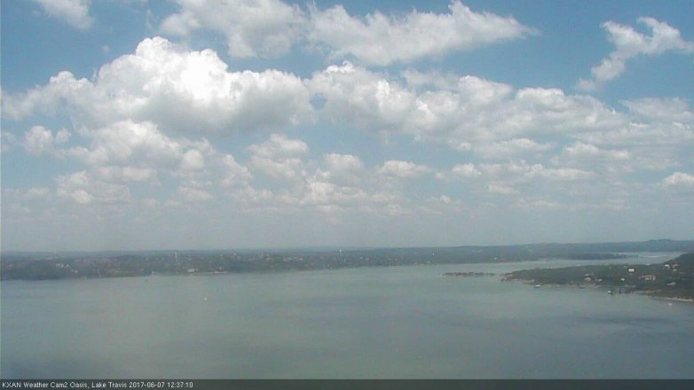 Lake Travis webcam, June 7, 2017 11:55 AM CT