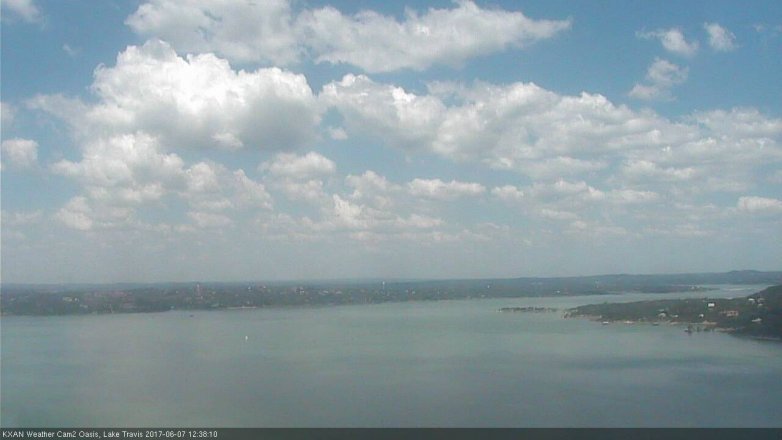 Lake Travis webcam, June 7, 2017 12:10 PM CT