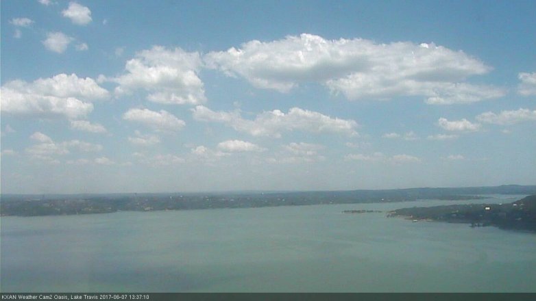 Lake Travis webcam, June 7, 2017 1:10 PM CT