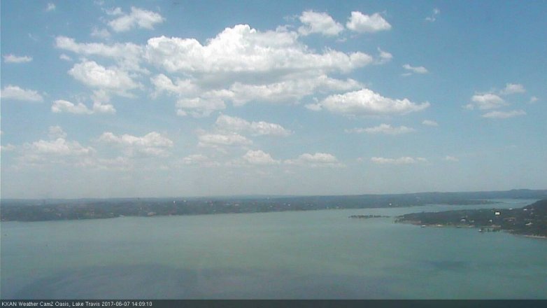 Lake Travis webcam, June 7, 2017 1:20 PM CT