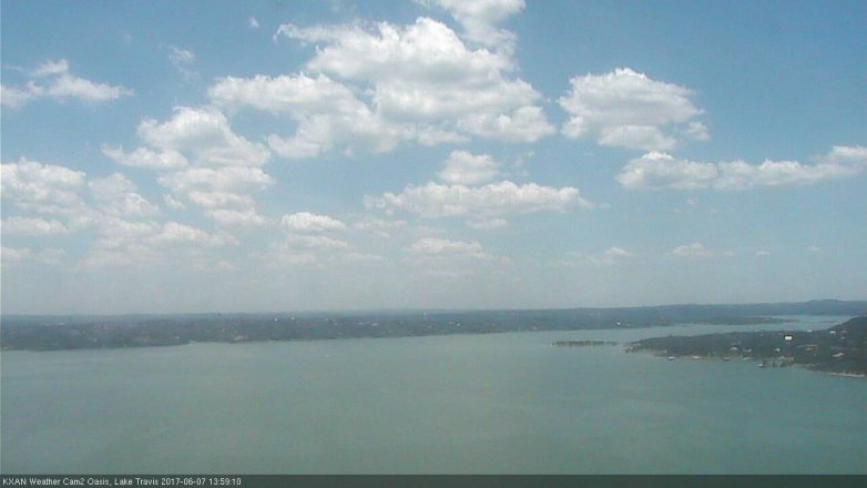 Lake Travis webcam, June 7, 2017 1:25 PM CT
