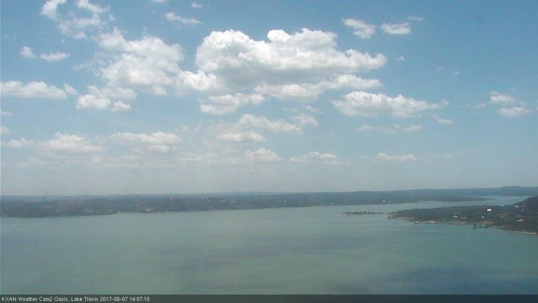 Lake Travis webcam, June 7, 2017 1:35 PM CT