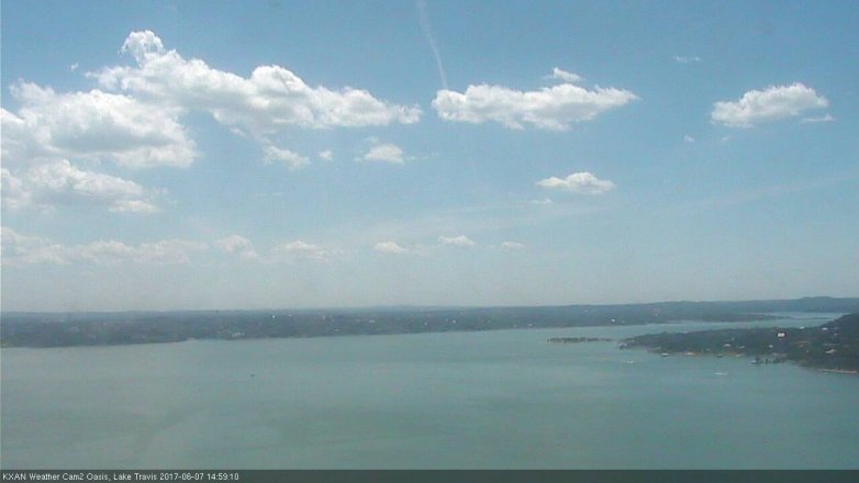 Lake Travis webcam, June 7, 2017 2:15 PM CT