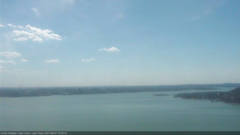 Lake Travis webcam, June 7, 2017 3:10 PM CT