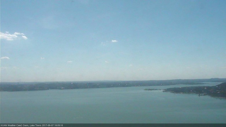 Lake Travis webcam, June 7, 2017 3:15 PM CT