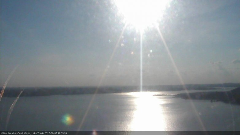 Lake Travis webcam, June 7, 2017 6:05 PM CT