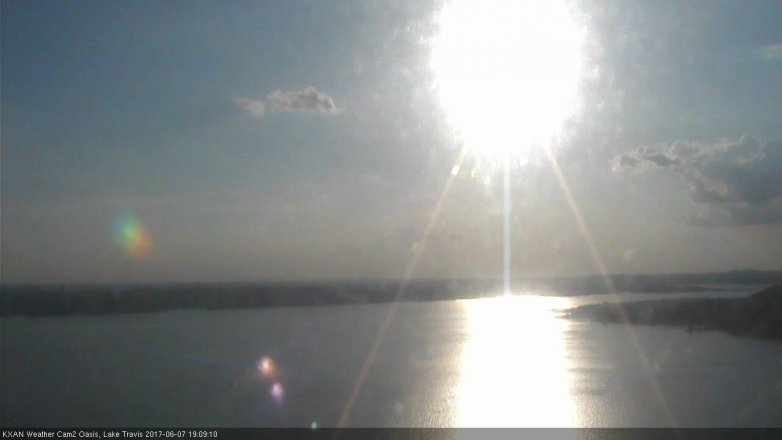 Lake Travis webcam, June 7, 2017 6:30 PM CT