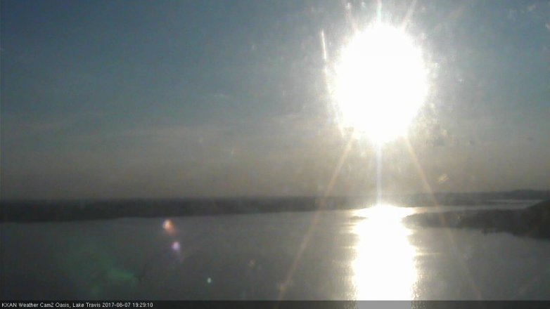 Lake Travis webcam, June 7, 2017 6:35 PM CT