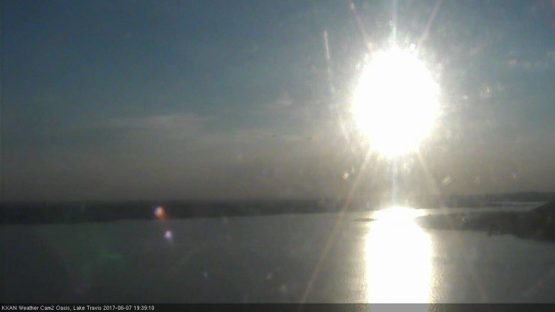 Lake Travis webcam, June 7, 2017 6:45 PM CT