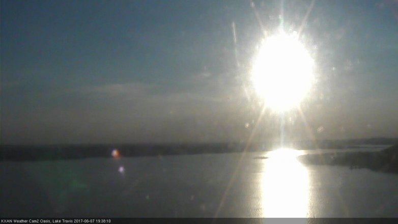 Lake Travis webcam, June 7, 2017 7:05 PM CT
