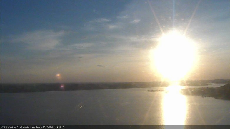 Lake Travis webcam, June 7, 2017 7:10 PM CT