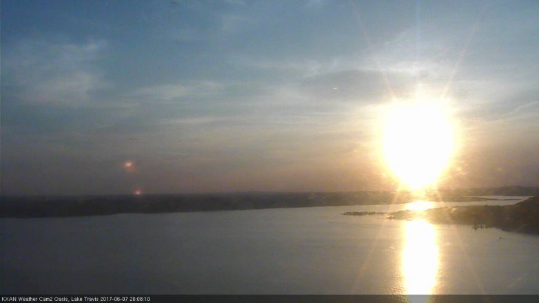Lake Travis webcam, June 7, 2017 7:40 PM CT