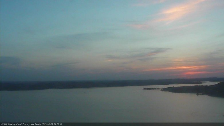 Lake Travis webcam, June 7, 2017 7:50 PM CT