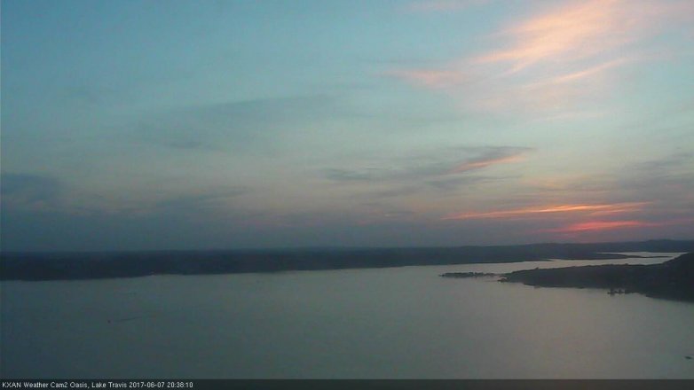 Lake Travis webcam, June 7, 2017 7:55 PM CT