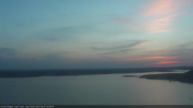 Lake Travis webcam, June 7, 2017 8:00 PM CT