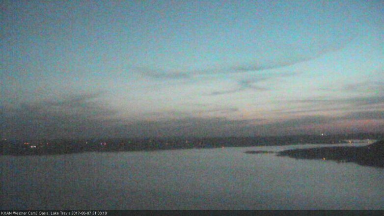 Lake Travis webcam, June 7, 2017 8:15 PM CT