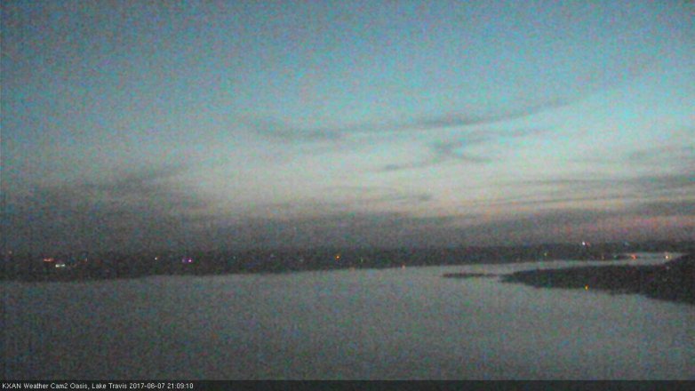 Lake Travis webcam, June 7, 2017 8:30 PM CT