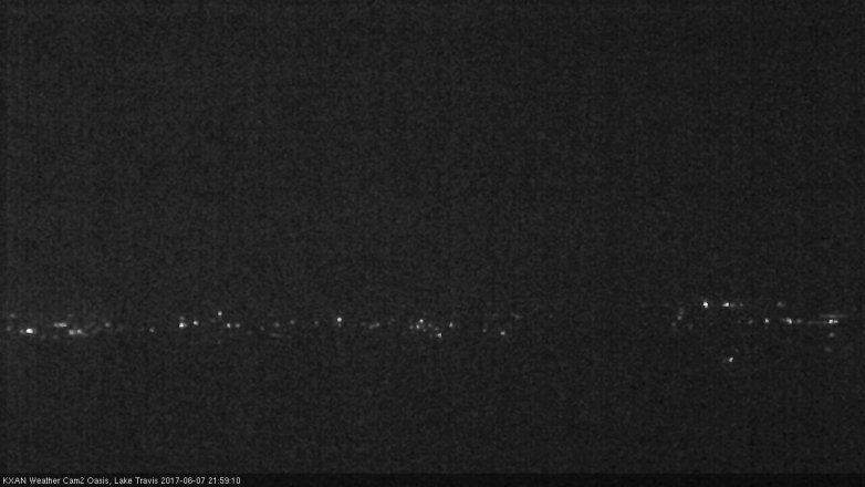 Lake Travis webcam, June 7, 2017 9:15 PM CT