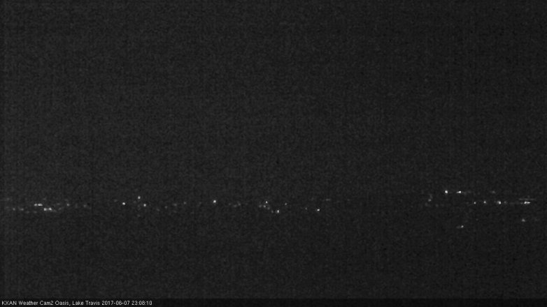 Lake Travis webcam, June 7, 2017 10:30 PM CT