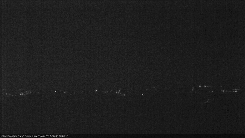 Lake Travis webcam, June 7, 2017 11:20 PM CT