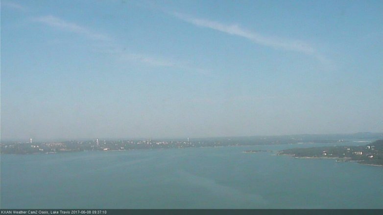 Lake Travis webcam, June 8, 2017 9:05 AM CT