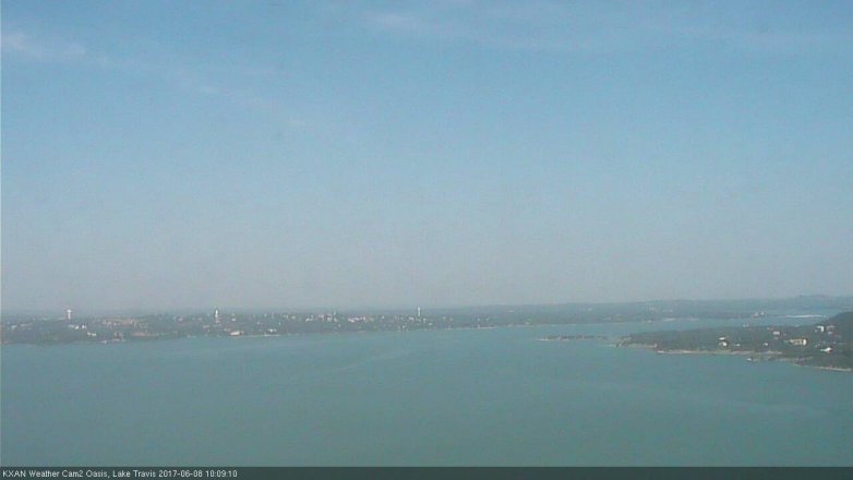 Lake Travis webcam, June 8, 2017 9:15 AM CT