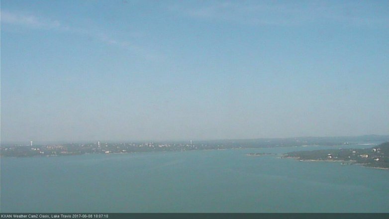 Lake Travis webcam, June 8, 2017 9:20 AM CT
