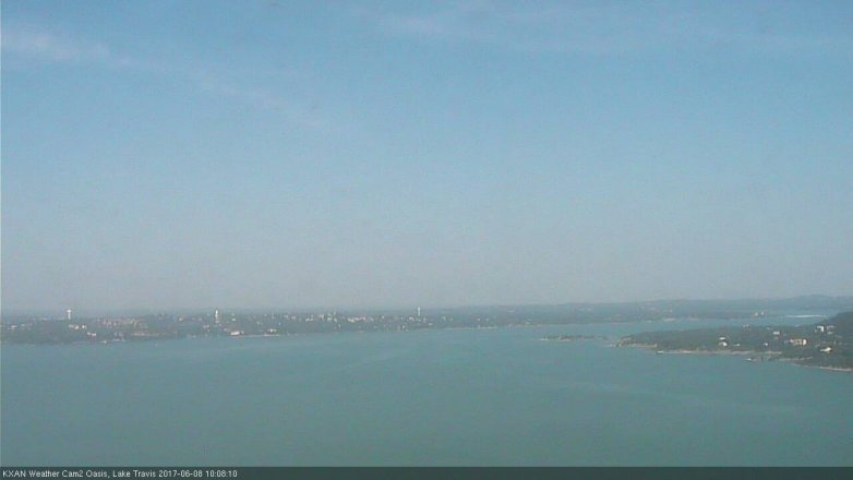Lake Travis webcam, June 8, 2017 9:35 AM CT