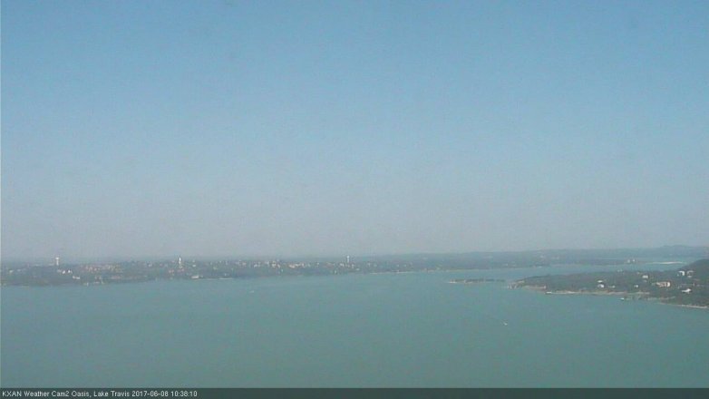 Lake Travis webcam, June 8, 2017 10:00 AM CT
