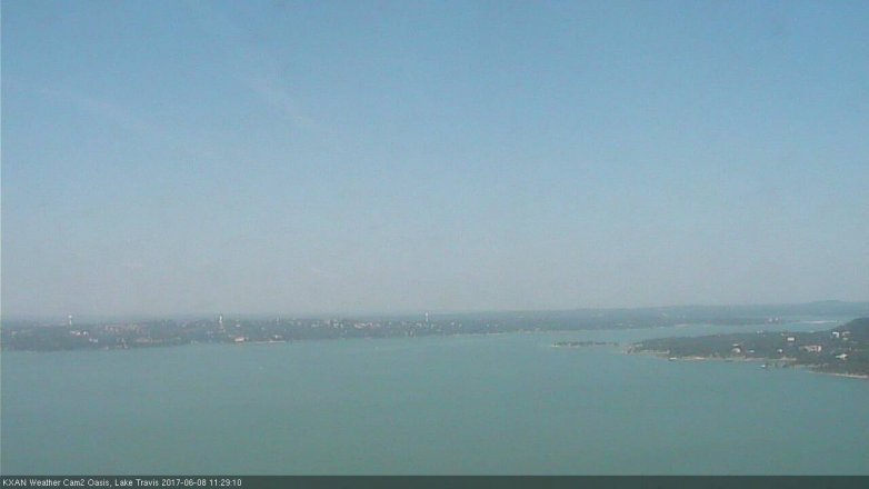 Lake Travis webcam, June 8, 2017 10:45 AM CT