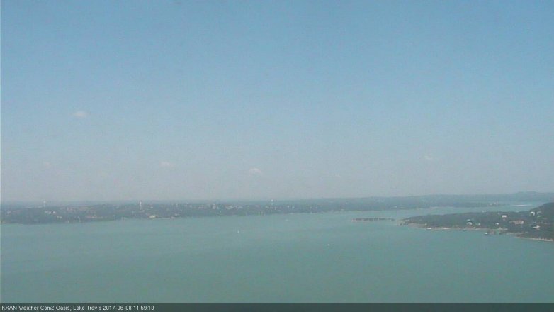 Lake Travis webcam, June 8, 2017 11:15 AM CT
