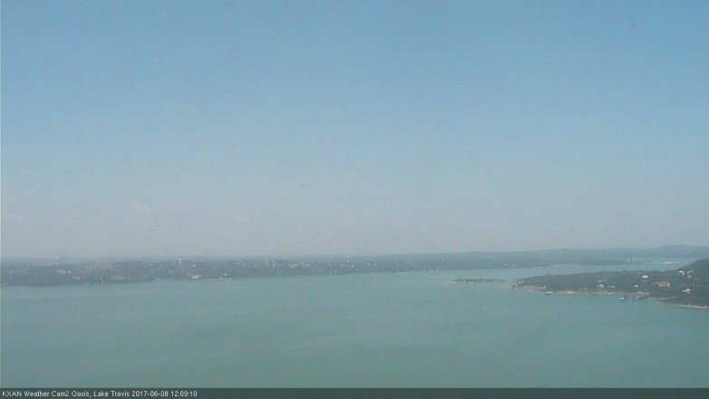 Lake Travis webcam, June 8, 2017 11:20 AM CT