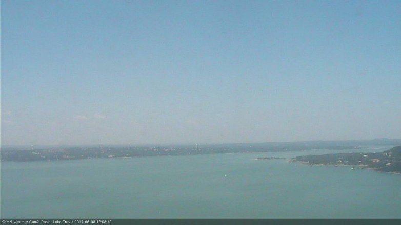 Lake Travis webcam, June 8, 2017 11:40 AM CT