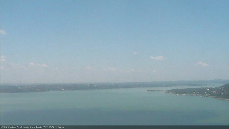 Lake Travis webcam, June 8, 2017 11:45 AM CT