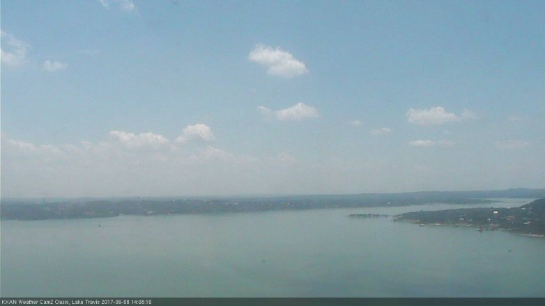 Lake Travis webcam, June 8, 2017 1:15 PM CT