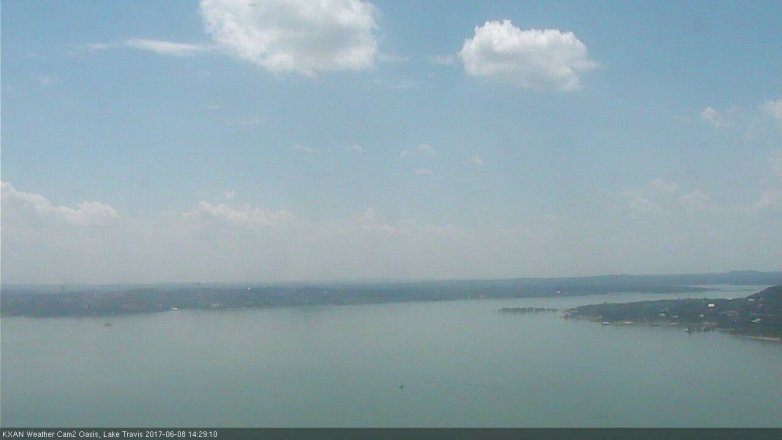 Lake Travis webcam, June 8, 2017 1:40 PM CT