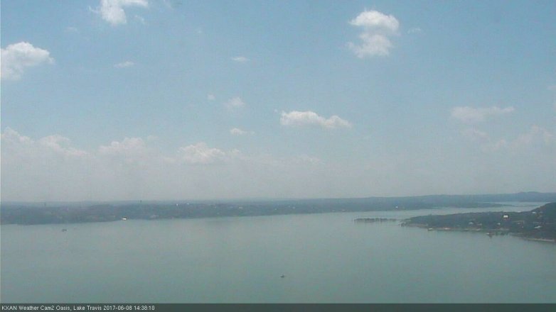 Lake Travis webcam, June 8, 2017 2:00 PM CT