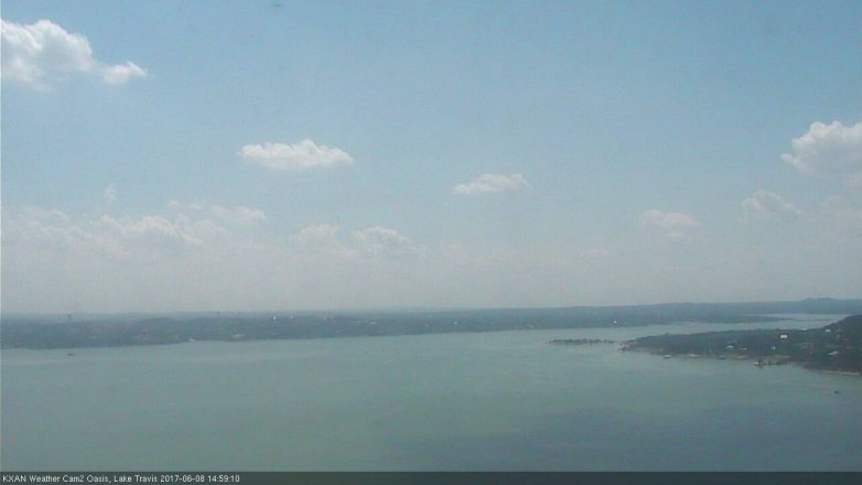 Lake Travis webcam, June 8, 2017 2:15 PM CT