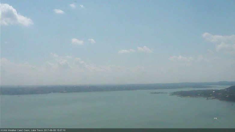 Lake Travis webcam, June 8, 2017 2:35 PM CT