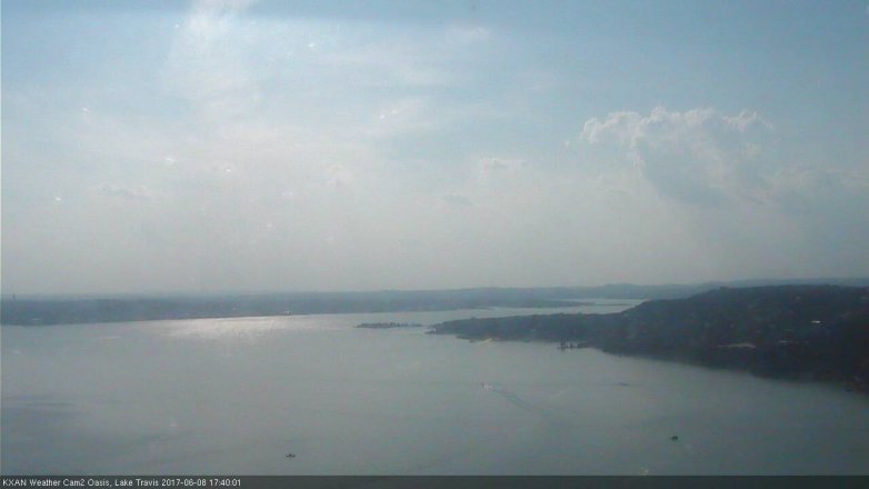Lake Travis webcam, June 8, 2017 5:10 PM CT