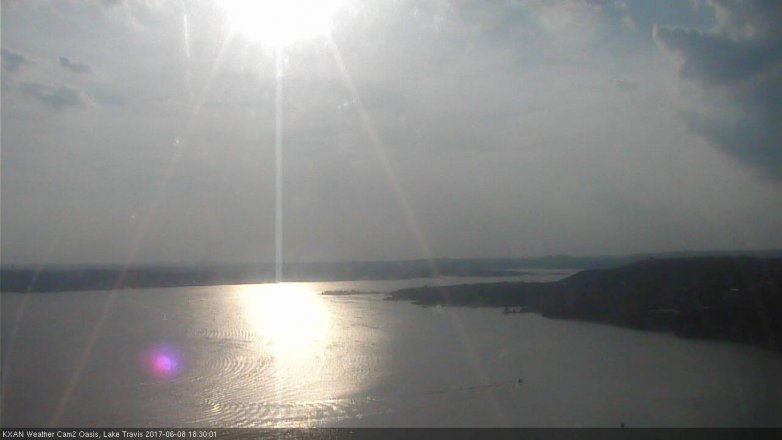 Lake Travis webcam, June 8, 2017 5:55 PM CT