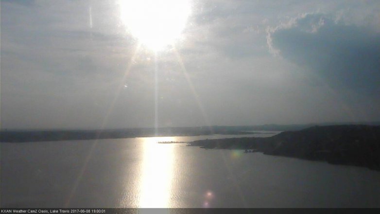 Lake Travis webcam, June 8, 2017 6:15 PM CT