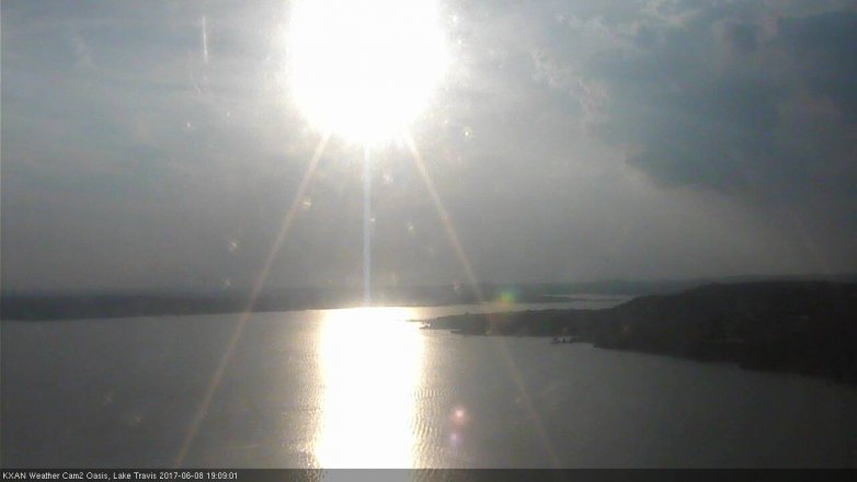 Lake Travis webcam, June 8, 2017 6:35 PM CT