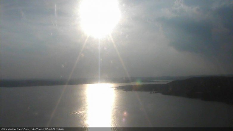 Lake Travis webcam, June 8, 2017 6:40 PM CT